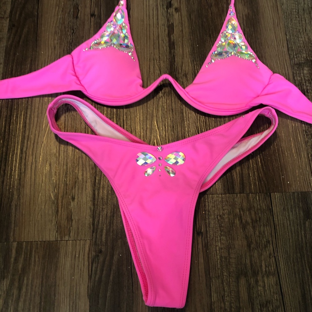 Hot pink bikini